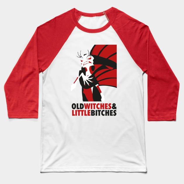 Old witches & little bitches Baseball T-Shirt by InStormDesigns